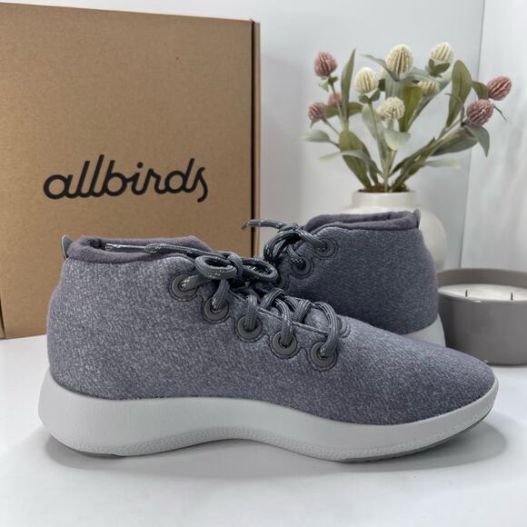 Allbirds Wool Runner-up Mizzles Water-Repellent Sneaker Medium Gray Women 10 NWB - Picture 6 of 10